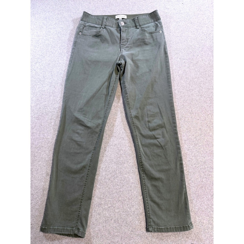 Gibson Latimer Womens Pants Size 6 Olive Green Stretch Straight Leg Mid Rise